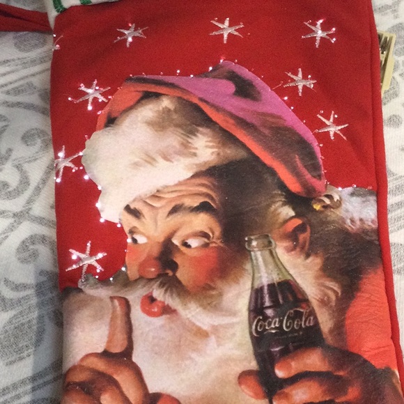 NWT🎄Coca-Cola fiber optic Christmas stocking vintage 2006. 75th anniversary - Picture 3 of 14